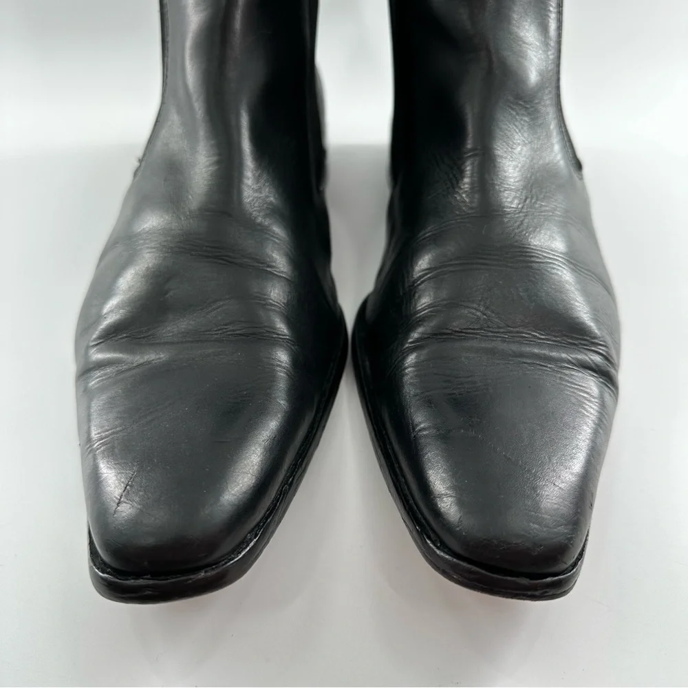 Kenneth Cole mens Chelsea boots size 11 black Italian leather dress pull on